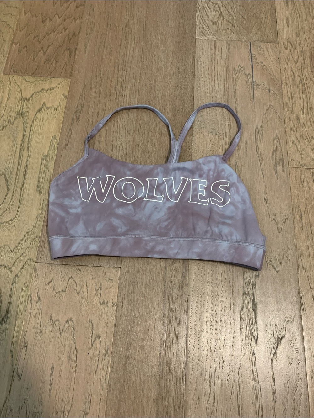 Darc Sport Lavender Tie-Dye 'WOLVES' Sports Bralette Size Medium